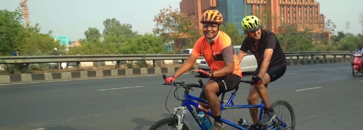ABBF's Pune Tandem Cycling - Ride from Panchavati to Talegaon
